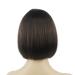 Lydell 8 Short Bob Chestnut Brown Synthetic Wig with Flat Bangs & Central Dot - Heat Resistant Hairstyle - Buy Online on GoSupps.com