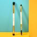 Docolor Duo Eyebrow & Eyeshadow Brush Set - Professional 2-Piece Angled Brow Brush, Spoolie, Eye Shadow, & Blending Brush (White & Golden) - Buy Online on GoSupps.com