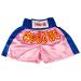 LOFBAZ Muay Thai Boxing Shorts Kick Boxing Trunks Satin Size M-3XL 3X-Large Pink & Blue