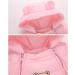 JiAmy Baby Snowsuit Hooded Romper | Cartoon Bear Winter Outfit | Pink | 6-12 Months - Buy Online on GoSupps.com