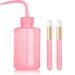 3 PCS Lash Shampoo Brush Sets with 1pcs 250 ML Plastic Satety Lash Cleaning Tatoo Wash Bottles 2PCS Nose Blackhead Facial Cleaning Brush for Eyelash Extension Supplies (Pink Bottle+Cleaning Brush) 250ml Pink Bottle+cleaning Brush