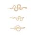 Beaupretty 3 Pieces Snake Hair Clips Vintage Decorative Metal Hairpins Side Barrettes Hair Accessories for Women