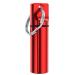 Small Pocket Pill Box Keychain , Aluminium Alloy Portable Mini Pill Organizer Case Container for Purse, Waterproof Metal Pill Holder Medicine Bottle for Outdoor Camping Travel (Red)