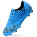 Juzecx Mens Soccer Cleats FG/AG Football Shoes Training Firm Ground Soccer Shoes 10 Blue