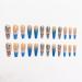 24Pcs/Set Press On Nails Blue Butterfly Sparkling Diamond Long Ballet False Nails Acrylic Fake Nails Full Cover Nails Tips Artificial Finger Manicure Press on nails for Women and Girls - Buy Online on GoSupps.com