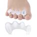2 Pairs Toe Separators for Bunion Hammer Toe Spreader Gel Bunion Corrector Gel Toe Spacers Toe Straightener Toe Correctors Toe Stretcher for Foot Pain Relief Overlapping Toes for Women Men White