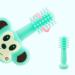 Zumaha 360 Cartoon Silicone Toddler Toothbrush - Portable & Eco-Friendly for Ages 1-3 - Clean Green & Pink - Buy Online on GoSupps.com
