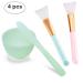 4 in 1 Face Mask Mixing Bowl Set Silicone Face Mask Brush with Facial Mask Bowl Stick Spatula for mixing Modeling Mask Clay DIY or Mud mask Facial mask Mixing Tool 4 pc