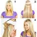 Hair Part Extensions - Invisible Wire Golden Mix Bleach-Blonde 20 (50cm) - 90g Hair Extensions for Smooth Volume | International Shipping - Buy Online on GoSupps.com