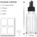 Bumobum 2 oz Clear Glass Eye Dropper Bottles for Essential Oils - 2 Pack with Labels and Funnel | Tincture Bottles 60 ml - Buy Online on GoSupps.com