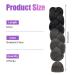 Aomig Braids Extensions - 24 Strands Synthetic Hair in Black Dark & Gray for Box Braids - Shop Internationally - Buy Online on GoSupps.com