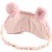 Plush Cartoon Cat & Bunny Eye Mask for Sleep - Soft Furry Blindfold for Travel & Meditation (Pink - Buy Online on GoSupps.com