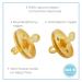 Natural Rubber Pacifier Sampler Pack for Small Newborn - Orthodontic and Rounded Nipple - BPA-Free - Handcrafted in Italy (Pack of 1) - Buy Online on GoSupps.com