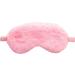 1Pc Pink Plush Sleep Mask Soft Sleeping Blindfold Warm Comfortable Plush and Satin Eye Cover Travel Night Eyeshade Furry Eye Mask for Women Men Nap Sleep Sleeping Masks Sleep and Snoring