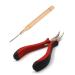 TIHOOD Hair Extension Kit with Pliers, Hook, Bead Device Tool Kits & 200PCS Black Silicone Lined Micro Rings - Buy Online on GoSupps.com
