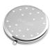 Maverton pocket mirror with engraving - round - double mirror - regular + with enlargement - travel mirror for handbags - gift for women - silver - hearts