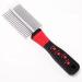 Dog Cat Comb Dog Grooming Comb Pet Cat Dog Grooming Brush Comb Trimmer Tool Double Sided Fur Rake Tool Pet Comb Stainless Steel Round Wide Dense Teeth Metal Pet Combs