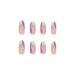 Shop Justotry 24-Piece Short Dark Purple Almond Press-On Nails | Stylish Acrylic Nail Designs for Women & Girls - Light Blue French Fake Nails - Buy Online on GoSupps.com