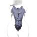 Black Leather Bandage Single Glove Tight Bundle Single Glove Restraint Straps Binding Arm Straps