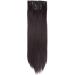 16 Color 16 Clip Long Straight Hair Synthetic Hair Extension Clip High Temperature Fiber Black Brown Wig 22inches 2