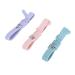 3 pieces of silicone eyelash extension tweezers soft skin-friendly wrist band violet pink color blue protect the tweezers prevents accidental