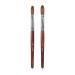 Alexnailart 2pcs Kolinsky Sable Nail Brush Acrylic Brush for Acrylic Powder Nail Art Pen with Red Wooden Handle Manicure Design 12# & 16# Combo