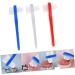 Angoily Double-Headed Toothbrush for Prosthesis Cleaning | Dual-Sided Brush for False Teeth & Dentures | Small Plastic Cleaning Tool - Buy Online on GoSupps.com