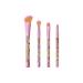 Profusion Cosmetics Its a Vibe Feel the Beat 4-pc Face & Eye Brush Set Vegan & Cruelty-Free Premium Fibers Confetti-Infused Handles Professional Brushes Ideal for Powder Cream and Liquid Formulas
