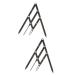 Beavorty 2 pcs Stainless Eyebrow Metal Stencils Caliper Second Ratio Gadgets Steel Tool Positioning 25x5x0.6cmx2pcs Blackx2pcs