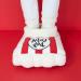 Balvi Foot Warmer Cozy Popcorn Design in White & Red | No More Cold Feet | Durable Polyester 35x30x7 cm | Ideal for Home & Travel - Buy Online on GoSupps.com