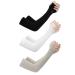 3 pairs UV protection armchairs UPF 50 arm protection covers universal size for men and women cool athletic arm cover for football golf volleyball cycling and basketball black white gray