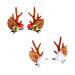 Pieces Hair Clip Reindeer Antlers Hair Accessories Christmas Decorations Hair Clips for Girls Women (Brown)