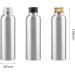 Zeoabsy 4-Pack 120ml Silver Aluminum Bottles for Cosmetics | Empty Screw Cap Containers for Travel Hotels & Bathroom Use - Buy Online on GoSupps.com