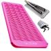 ANGENIL Resistant Silicone Mat Pouch for Hair Straightener Professional Beach Wave Curling Iron 2 in 1 Titanium Ceramic Flat Iron Curling Wand Crimper Hair Iron Tools Food Grade Silicone Pink