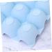 Hemoton Egg Holder Organizer Box Straw Stacked Grids for Refrigerator Storage Holder Egg Breakage-proof Thicken Wheat Blue Blue 29*19CM - Buy Online on GoSupps.com