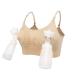 Acrawnni Women Hands Free Breast Pump Breast Feeding Pump Pumping Maternity Wireless Adjustable Nursing Bra Nude Nude L