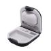 Hearing Aid Case Hard Storage Box with Battery Holder and Cleaning Brush Slot (Black)