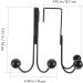 SOESFOUFU Over Door Towel Rack 2pcs Double Hook Wall Mounted Clothes Rack Over Door Storage Rack Hanger Hook hat Rack Wardrobe 14x9cm Black - Buy Online on GoSupps.com