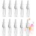 GLSTOY 10pcs 30ml Nasal Spray Bottles Set - Round Shoulder Long Design - Plastic & Amber Glass Containers - Transparent Color - 13x2.5cm - Buy Online on GoSupps.com