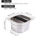 Natudeco Coffee Ground Container Multifunctional Stainless Steel Coffee Ground Knock Container Bucket Box with Wooden Base for Coffee Shop Use - Buy Online on GoSupps.com