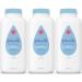 Johnsons Baby Powder with Naturally Derived Cornstarch Aloe & Vitamin E, Hypoallergenic (Value Pack of 3)