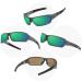 Qool Time Polarized Fish Sunglasses - Crystal Grey/Green, Ideal for Running, Driving, Golfing, and Cycling - Buy Online on GoSupps.com