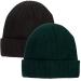 Paladoo Beanie Hat Knit Ski Cap Fisherman Beanie for Men Women 2pack Charcoal/Deep Forest