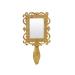 Garden Of Arts Aluminium Metal Golden Antiqe Style Hand Mirror