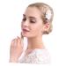 Didiseaon Wedding Headpiece for Bride Comb for Bridal Flower Hair Comb Wedding Hair Comb Decor Combs Hair Comb for Women Hair Comb for Bride Rhinestone The Flowers White Women's