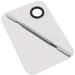Professional Makeup Palette for Women Stainless Steel with Spatula 15.2 x 10.2 cm Silver