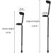 Adult Crutches Crutches Height Adjustable Cane Lightweight Aluminum Arm Sleeve Crutches Comfort Ergonomic Design Medical Underarm Crutches Convenient Independence - Buy Online on GoSupps.com