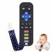 Baby silicone bite ring Kachenzeuge Tehnen remote control soft bite toy baby tea for 3-18 months baby gums soothes (black)