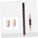 Ipetboom Leopard Print Double-ended Nail Art Pen Acrylic Nail Art Brush Nail Art Liner Brush Rod Butt Cushion Nail Liner Brush for Painting Nail Liner Pen Pull Wire Manicure Metal - Buy Online on GoSupps.com