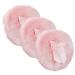 Outanaya Lot de 3 Houppettes Rondes en Peluche N ud Rose Confortables et Douces en Coton Pur pour Poudres pour B b s et Poudre Corporelle pour Soins Peau et Maquillage en Voyage